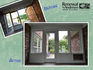 Before and after Enclosed porch