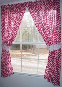 Valentine's Day Heart curtains